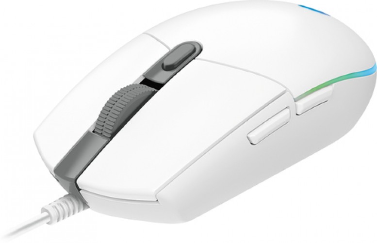 Mouse Gamer Logitech Optico G203 Lightsync, Alambrico, USB, 8000dpi, Blanco