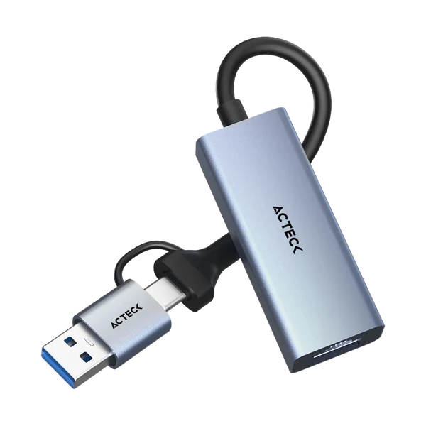 Adaptador De Red USB Acteck Gatex Net An650, USB Tipo A/c A Rj-45 (m-m), Gris.