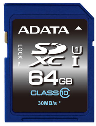 Memoria Adata Sdxc 64gb 64 GB, Clase 10