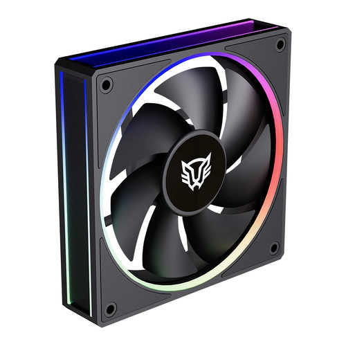 Ventilador Balam Rush Br-942201 12 Cm, 1600 Rpm, LED Multi, Negro