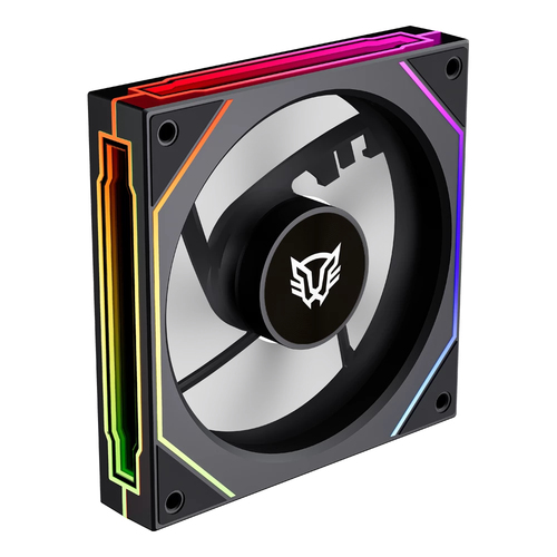 Ventilador Balam Rush Br-942348 12 Cm, 1800 Rpm, LED Multi, Negro