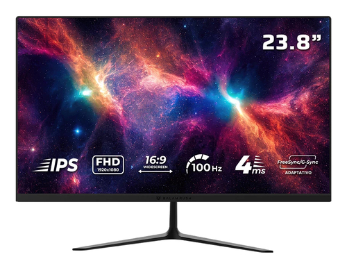Monitor Gamer Balam Rush Mng24y LED 23.8", 1920x1080 Full HD, G-sync/freesync, 100hz, Hdmi/dp, Negro