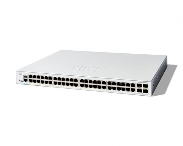 Switch Cisco C1200-48t-4x Gestionado, L2/l3, Rj-45 48, Gigabit Ethernet (10/100/1000), Blanco