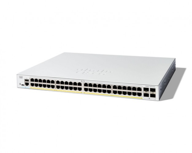 Switch Cisco C1300-48p-4x Gestionado, L2/l3, Rj-45 48, Gigabit Ethernet (10/100/1000), Blanco