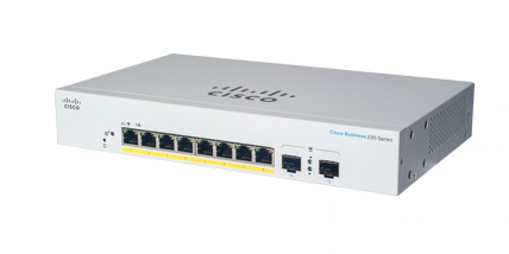 Switch Cisco Cbs220-8fp-e-2g-na , Blanco, 8 Puertos
