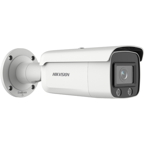 Camara Ip Hikvision Ds-2cd2t47g2-l 4 Mp, Bala (forma), Microsd, Interior Y Exterior, Blanco