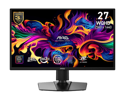 Monitor Gamer MSI Mag 272qp Qd-oled X24, 26.5", G-sync/freesync, 240hz, 0.03 Ms, Hdmi/dp, Negro Open Box