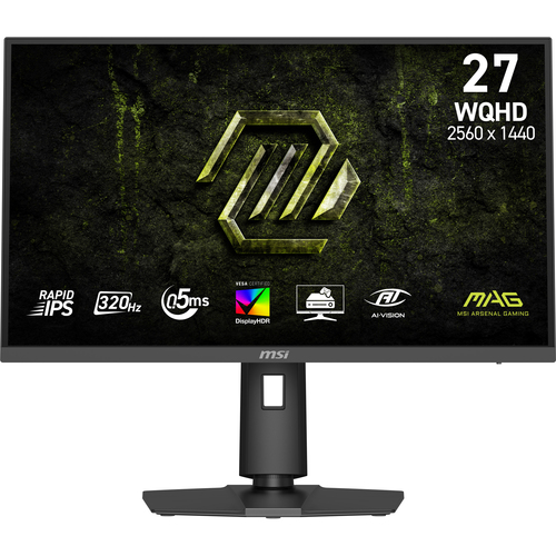 Monitor MSI Mag 274qpf X32 LCD, 27", Wide Quad HD, Rapid IPS, 320 Hz, 0.5 Ms, Negro