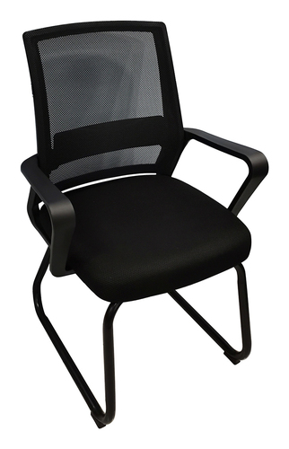Silla Nextep Ne-652n Asiento Acolchado, Reposa-brazos Si, Material Tela, Base Acero, Color Negro