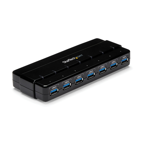 Hub Startech De 7 Puertos, USB 3.0 , Incluye Eliminador De Corriente, (st7300usb3b)