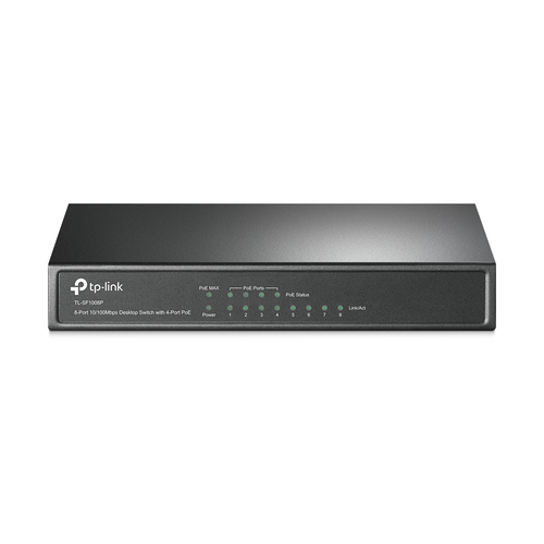 Switch TP-Link De 8 Puertos Tl-sf1008p 8x Puertos RJ45 De 10/100 Mbps 4x Puertos Poe+ 66w